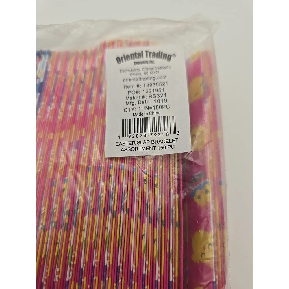 Easter Slap Bracelets 150pcs Egg‎ Chick Snap Wristbands Basket Stuffers